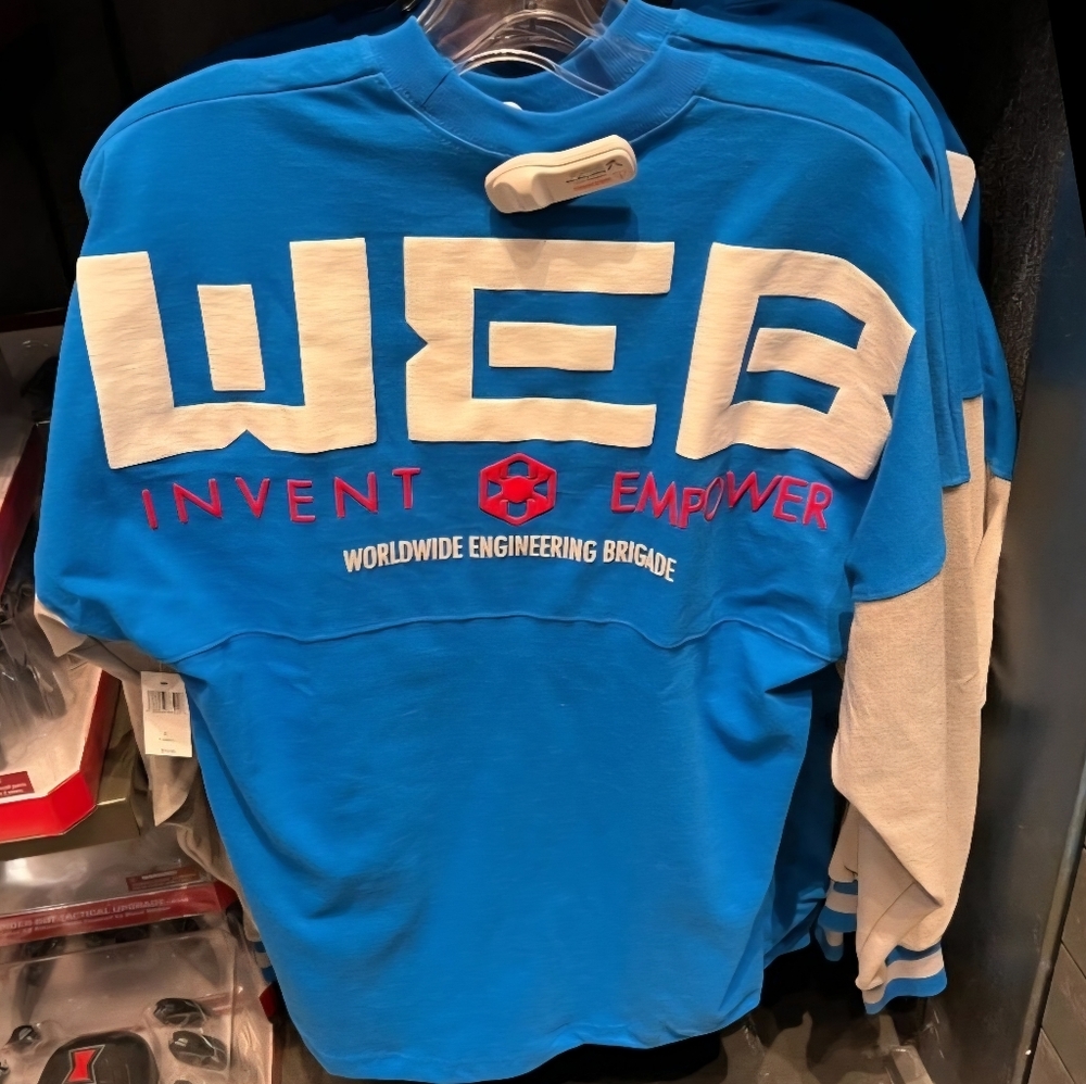 DisneyParks Spider-Man Avengers Campus Web Blue Spirit Jersey Adult XXL NWT